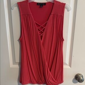 INC Coral Sleeveless Blouse